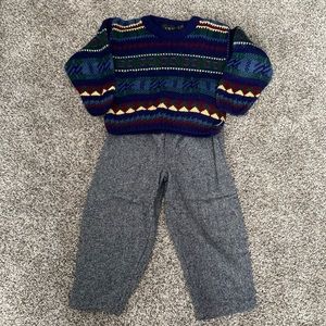 Sweater and dress pants outfit- boys 4T